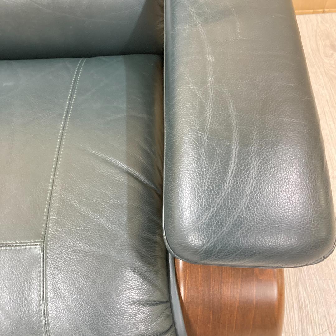 冨士ファニチア　FUJI FURNITURE　総革　1人掛けソファ B