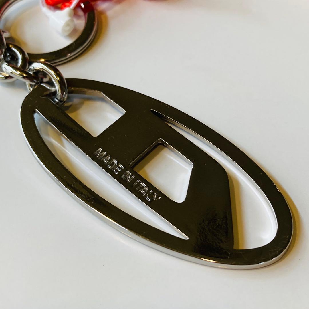 値下げ◆新品【DIESEL/ディーゼル/ロゴ・キーリング/キーホルダー】シルバー