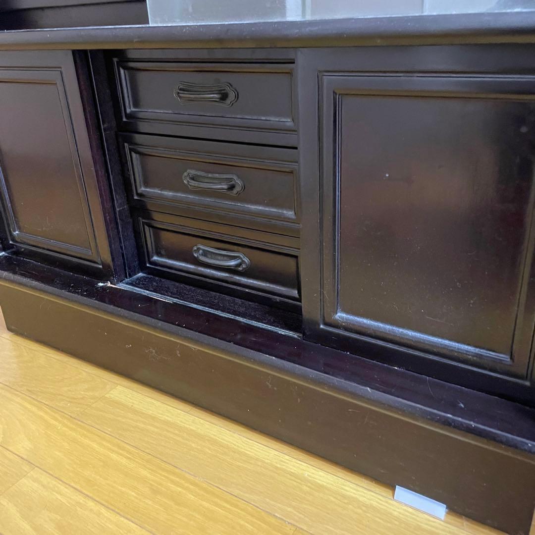 昭和レトロ 茶箪笥 螺鈿細工 松柄 和箪笥 飾り棚 キャビネット