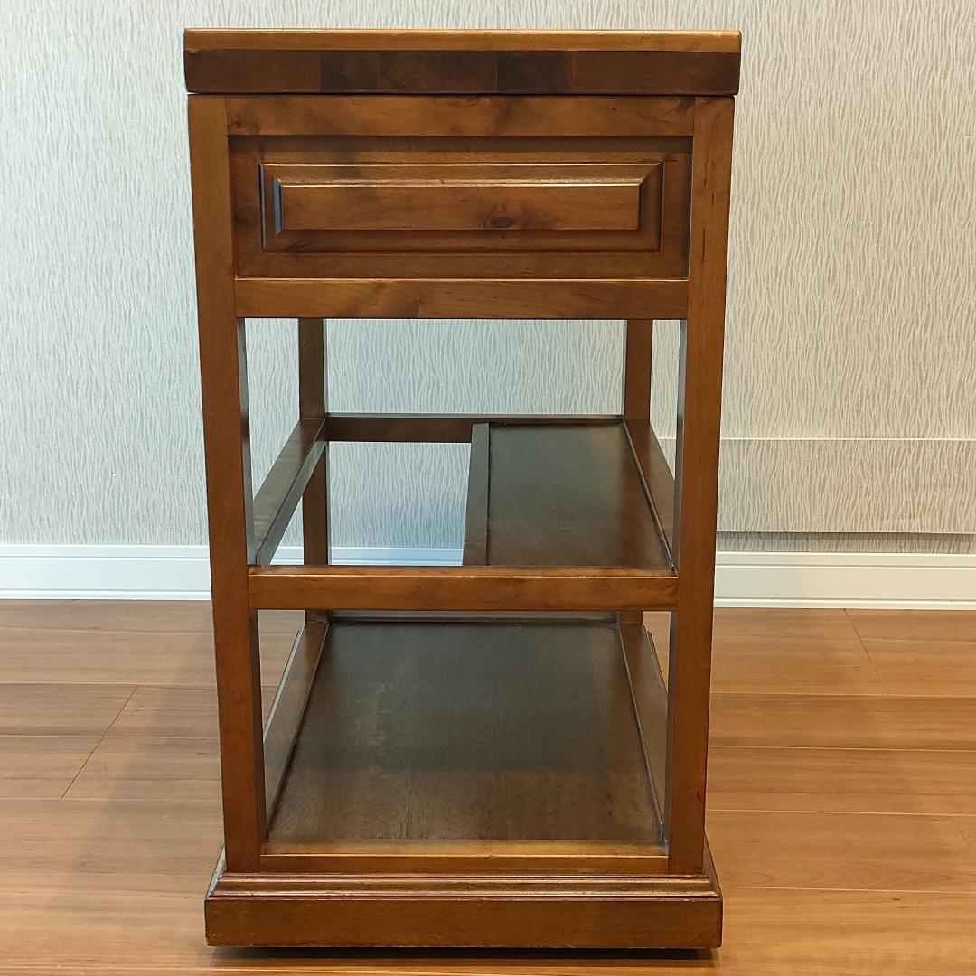 アンティーク　キッチンワゴン　バタフライ　サイドテーブル　スペイン輸入家具