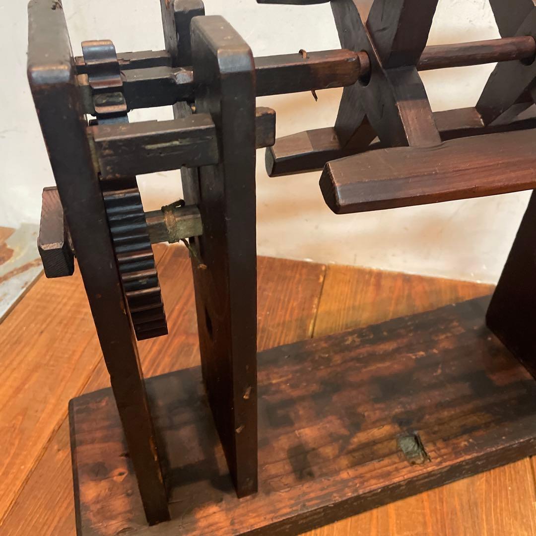 希少　年代物　木製　糸巻き機　本体　ヴィンテージ　古道具　古民家　当時物