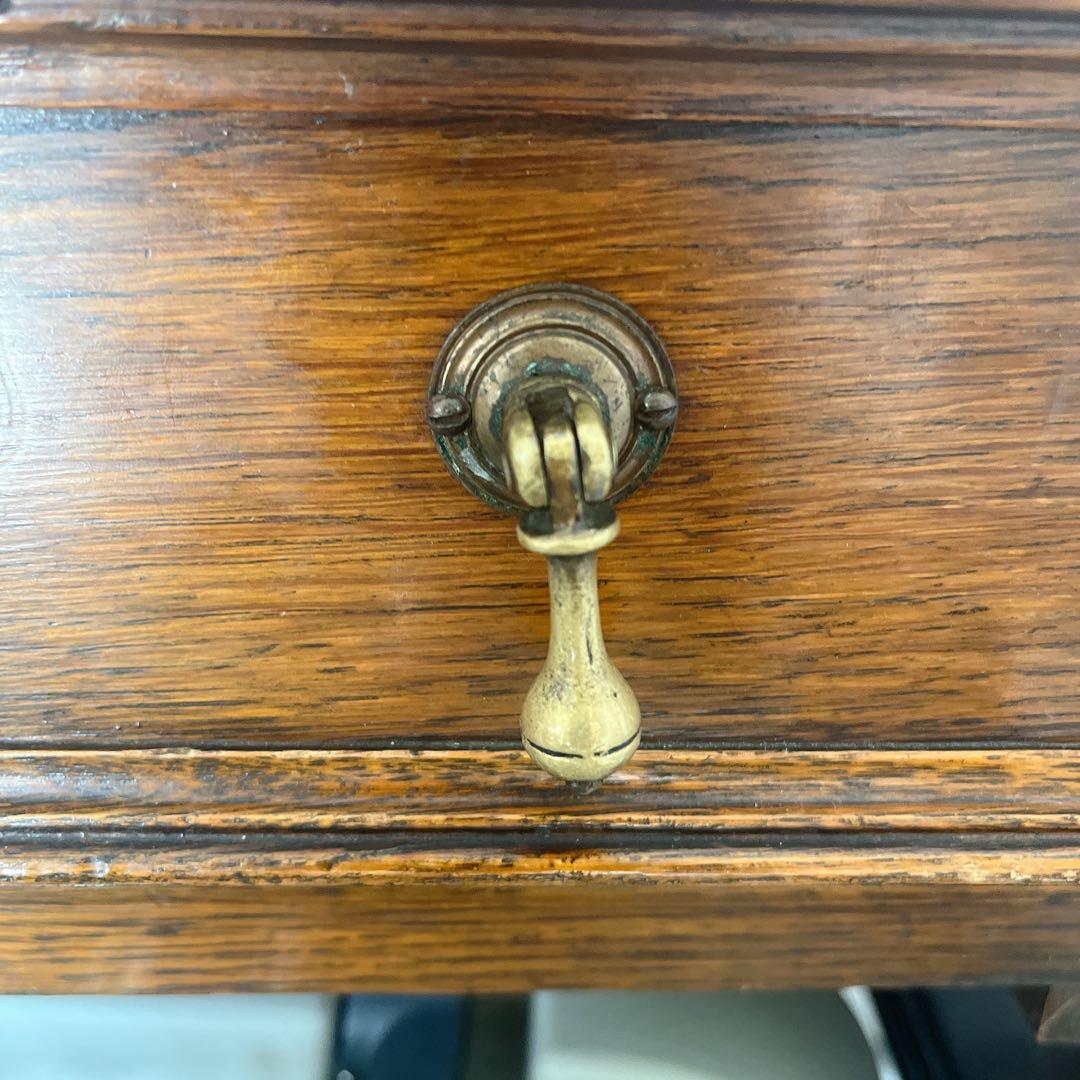 アンティーク 木製デスク 4引き出し