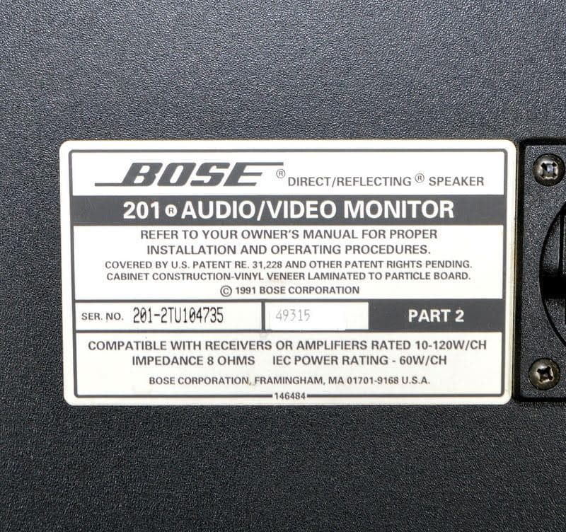 鳴音良好☆BOSE ボーズ 201 AUDIO VIDEO MONITOR ペア