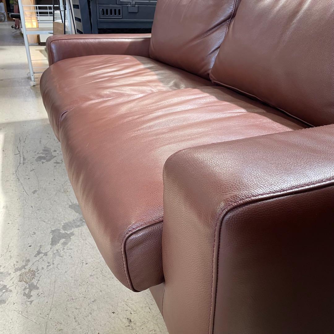 MUJI 無印良品⭐️革張り フェザー　2.5シーターソファー