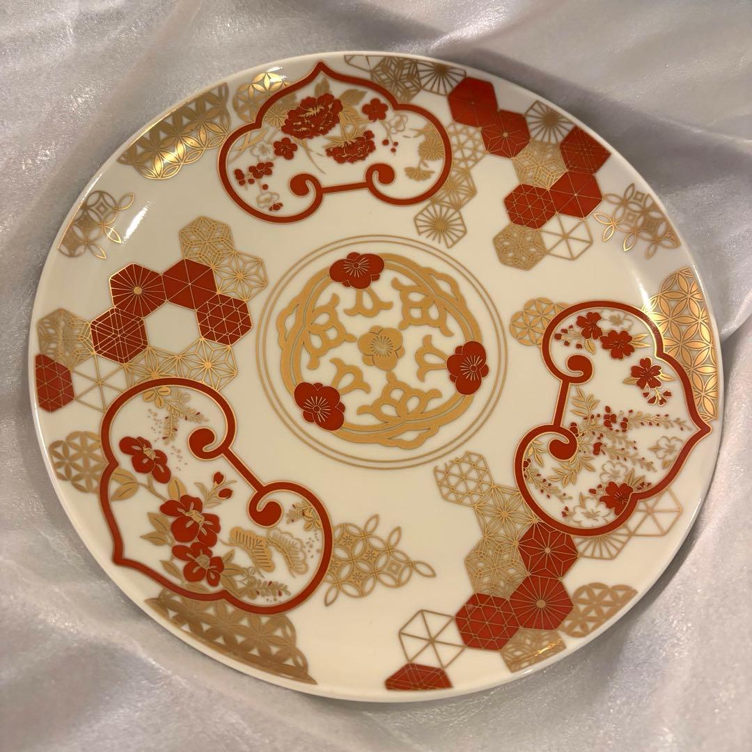 【新品未使用】組子金襴　古伊万里7号皿（化粧箱入り）FOURGRACEオリジナル