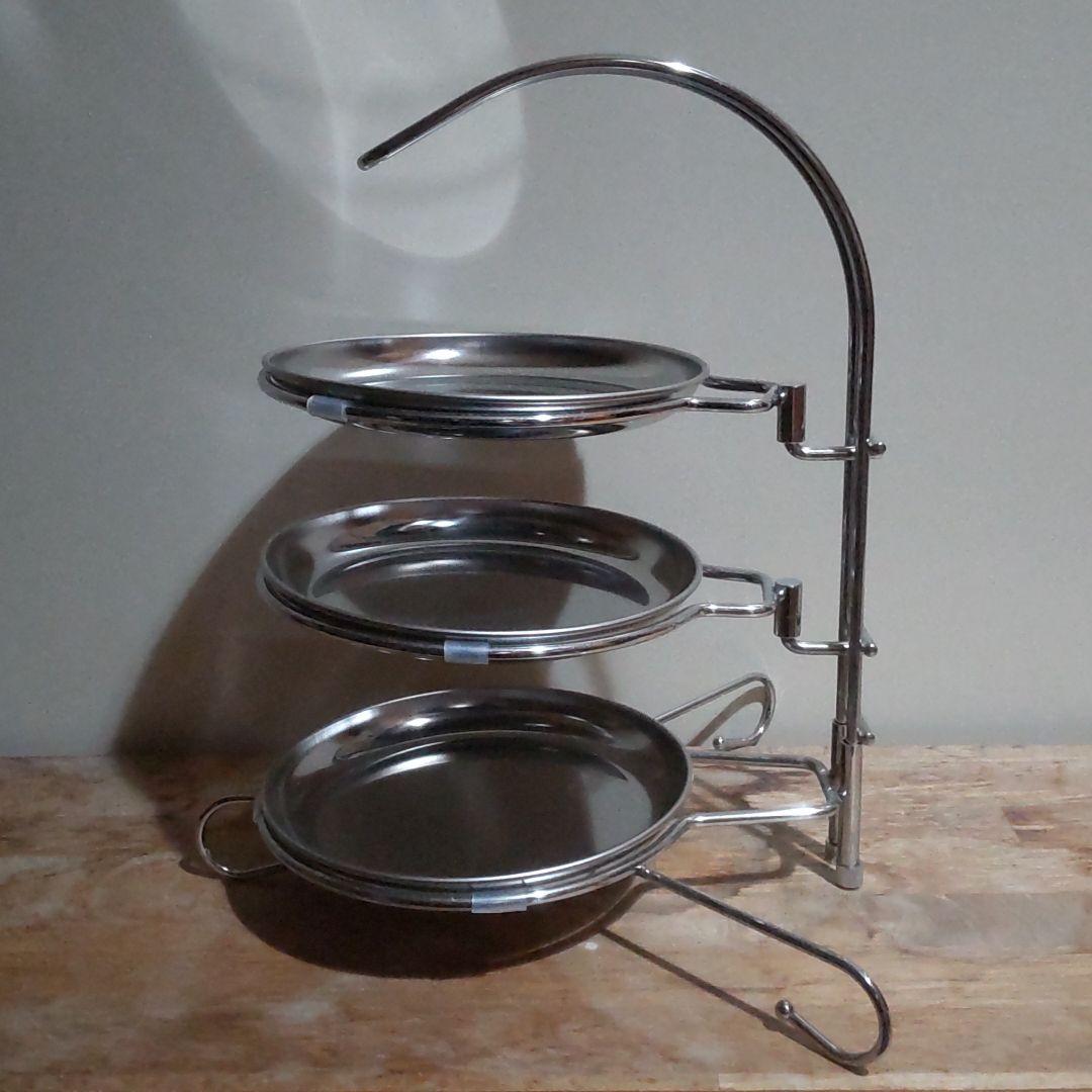 燕三条 ステンレス ケーキ スタンド シルバー