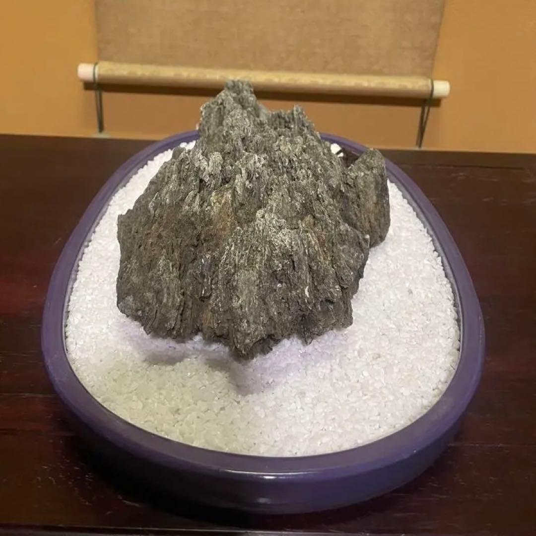 水石 鑑賞石 八溝石 和風インテリア オブジェ アクアリウム 水槽石 置物