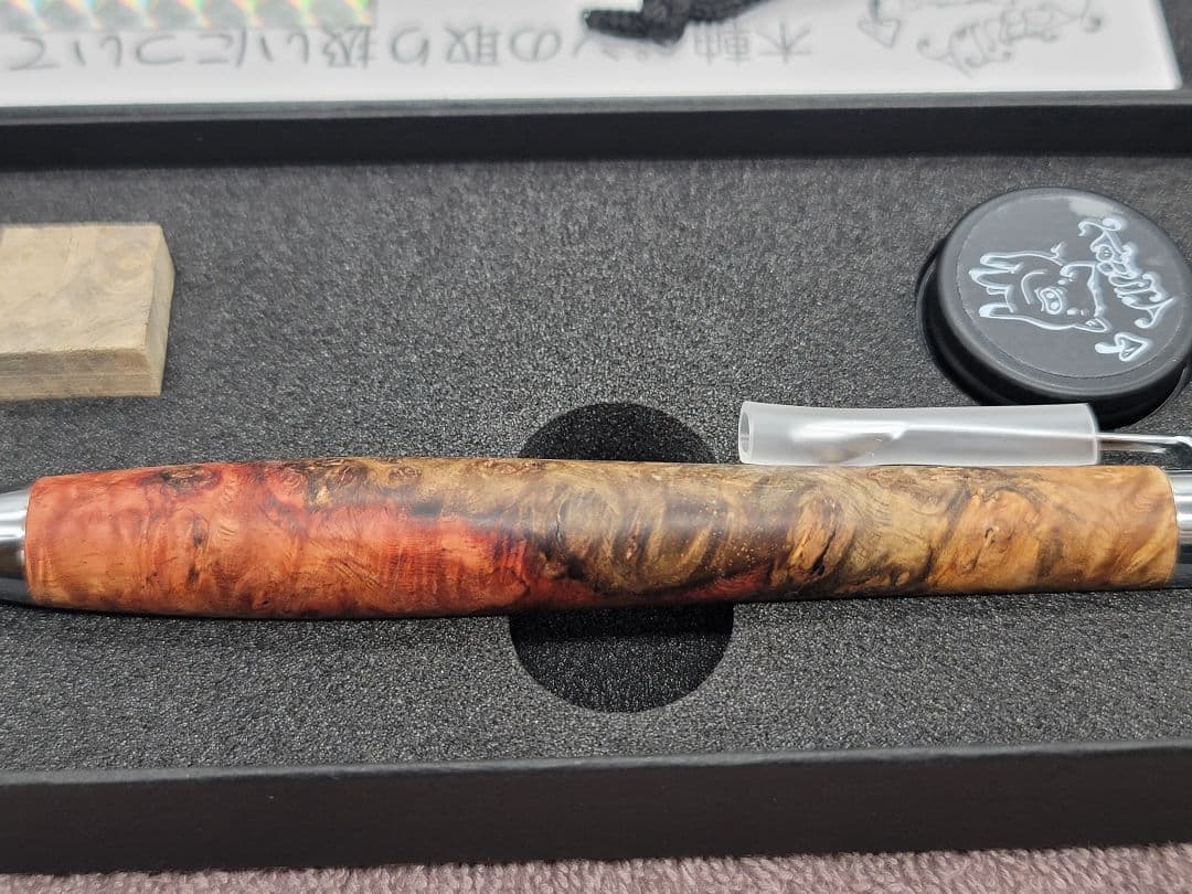 新品　こぶた工房　極上花梨瘤　トリコロール瘤　シャープペンシル0.5ミリ