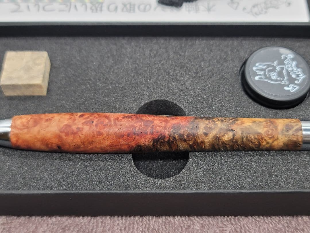 新品　こぶた工房　極上花梨瘤　トリコロール瘤　シャープペンシル0.5ミリ