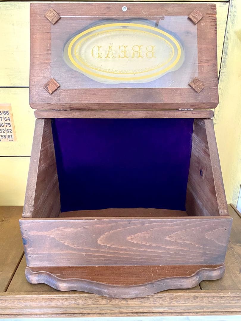 木製ブレッドボックス ヴィンテージ　ブレッドケース