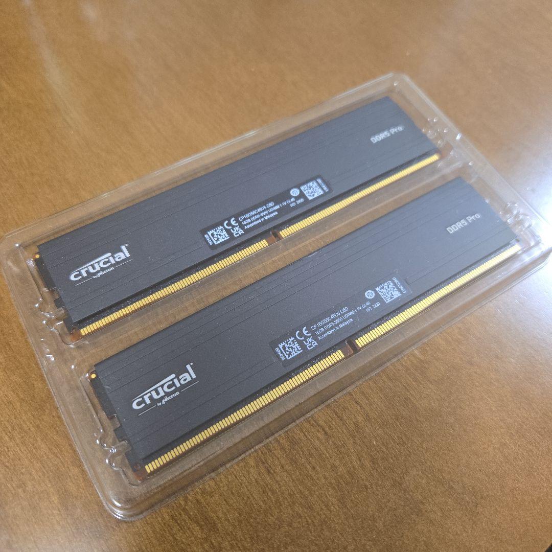 Crucial DDR5 5600 16GB×2　CP16G56C46U5