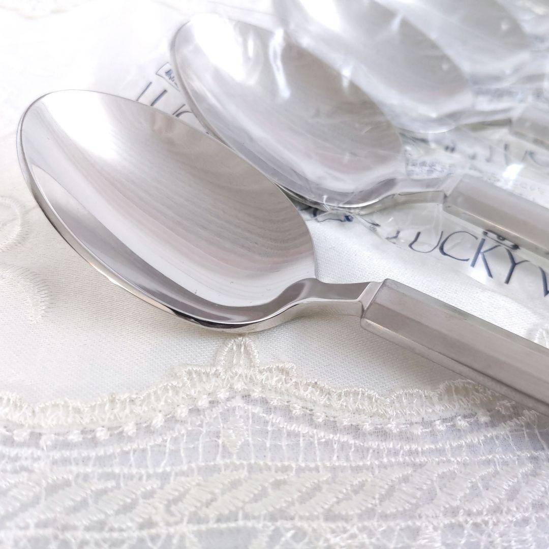 新品　ラッキーウッドカトラリーセット　ステンレス１８-１０　５種✕５名様　２５本