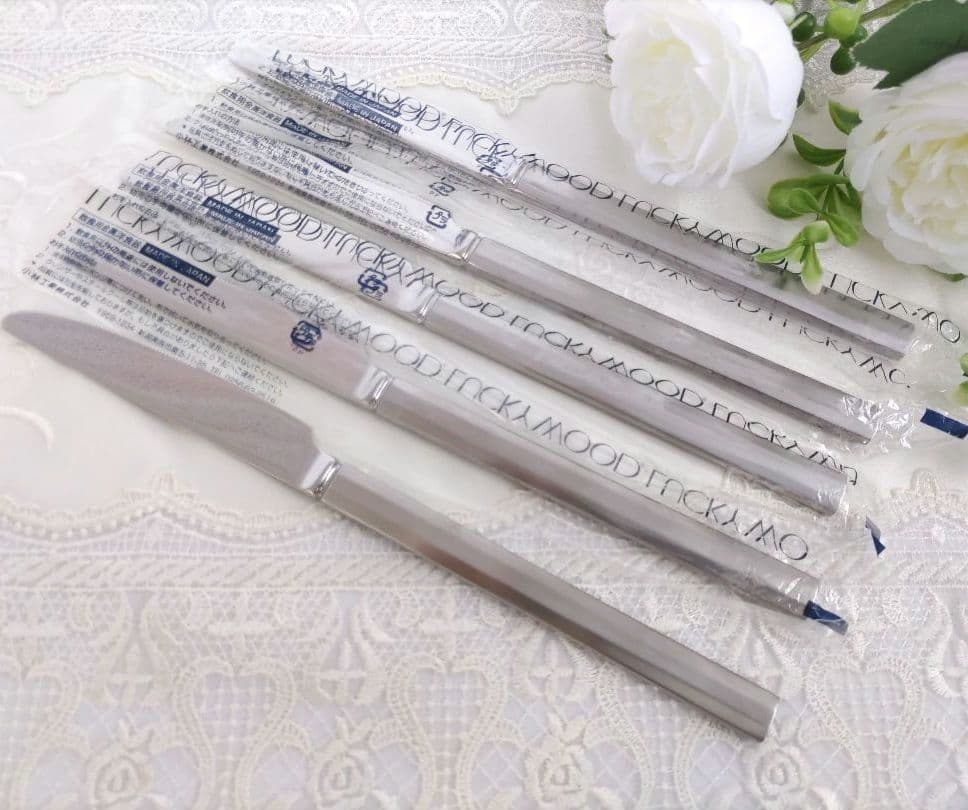 新品　ラッキーウッドカトラリーセット　ステンレス１８-１０　５種✕５名様　２５本