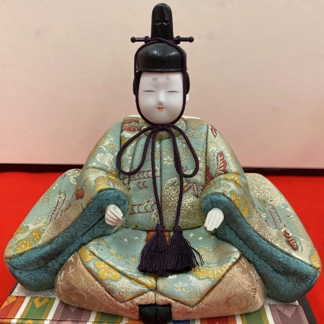 5057ーM2 可愛い木目込み　人形のみ　殿高さ14㎝位　木目込み飾り　雛人形