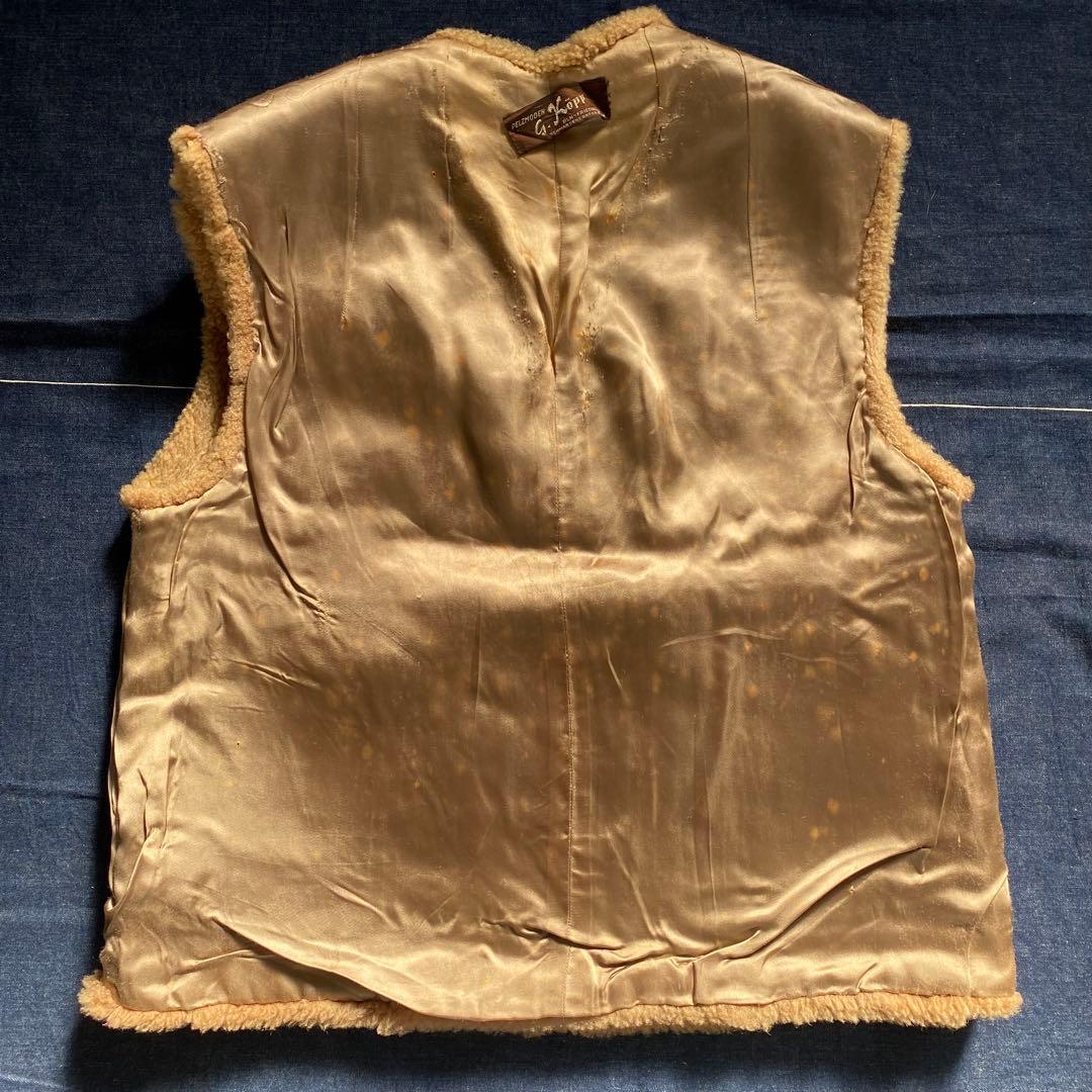 50s ビンテージ ファー ベスト テディベア 60s 70s KODIAK