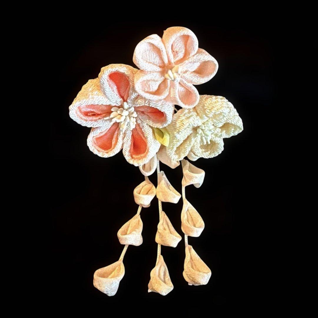 日本髪 髪飾り 七五三(7歳)～成人式 ピンク