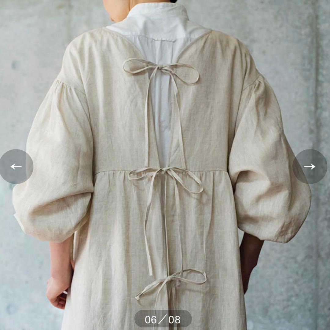 【試着のみ】DEAN＆DELUCA×BEAMS COUTURE　割烹着ドレス　黒