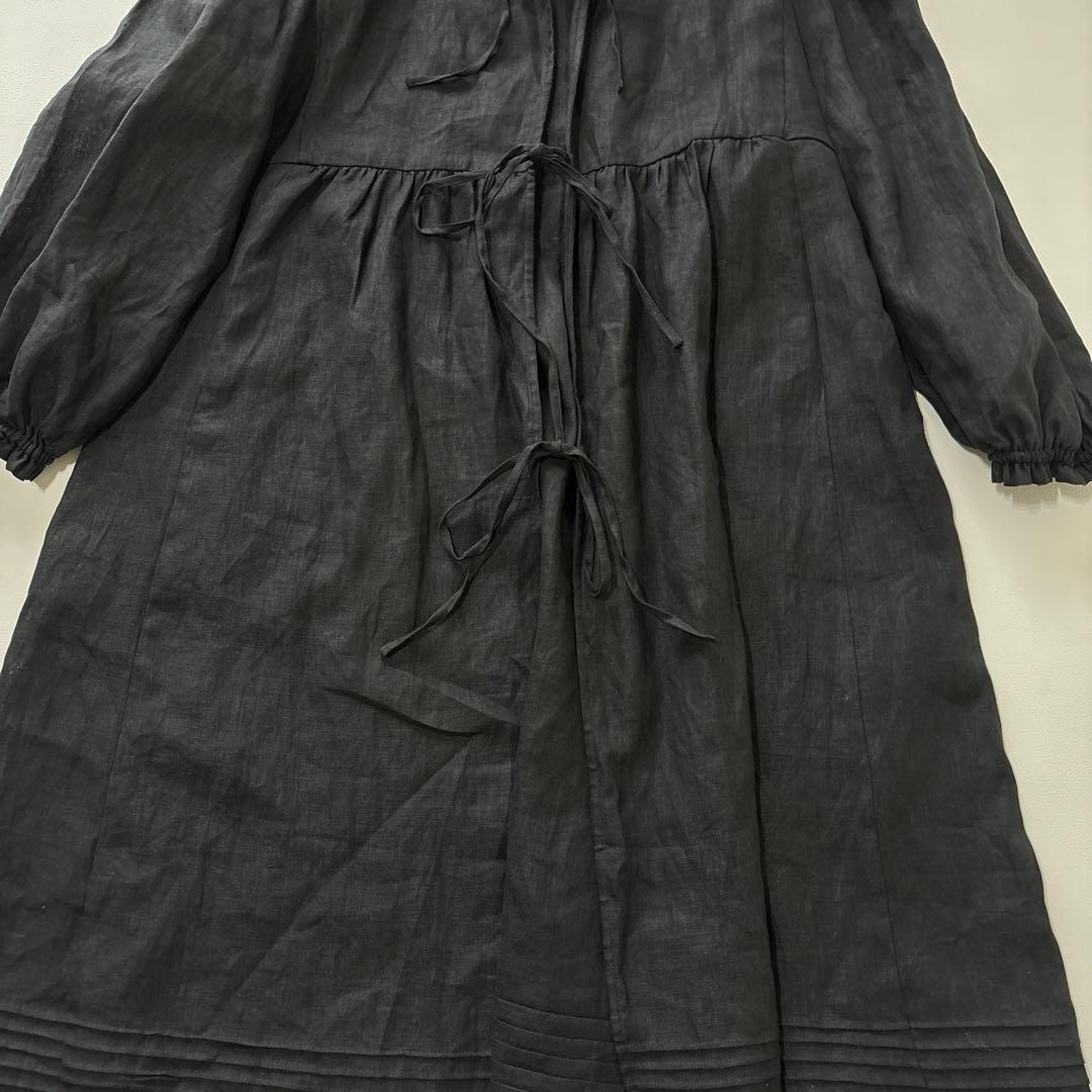 【試着のみ】DEAN＆DELUCA×BEAMS COUTURE　割烹着ドレス　黒