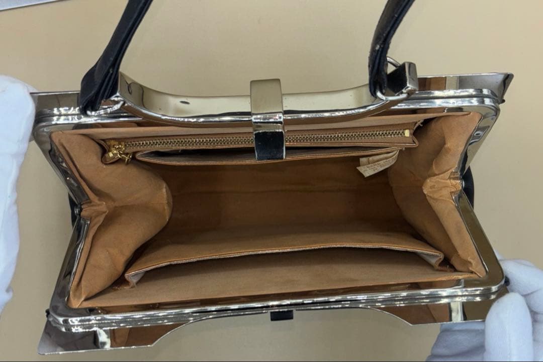 プチポアン風 ビーズ刺繍 花柄 ヴィンテージバッグ 英領香港 ハンドメイド