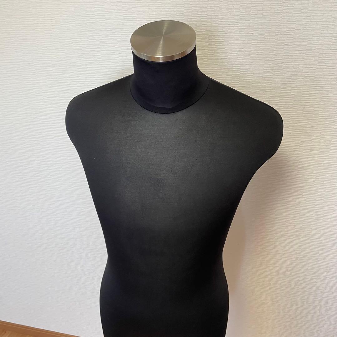 マネキン 金属スタンド付 ブラックxシルバー 持ち運び楽々 軽量タイプ