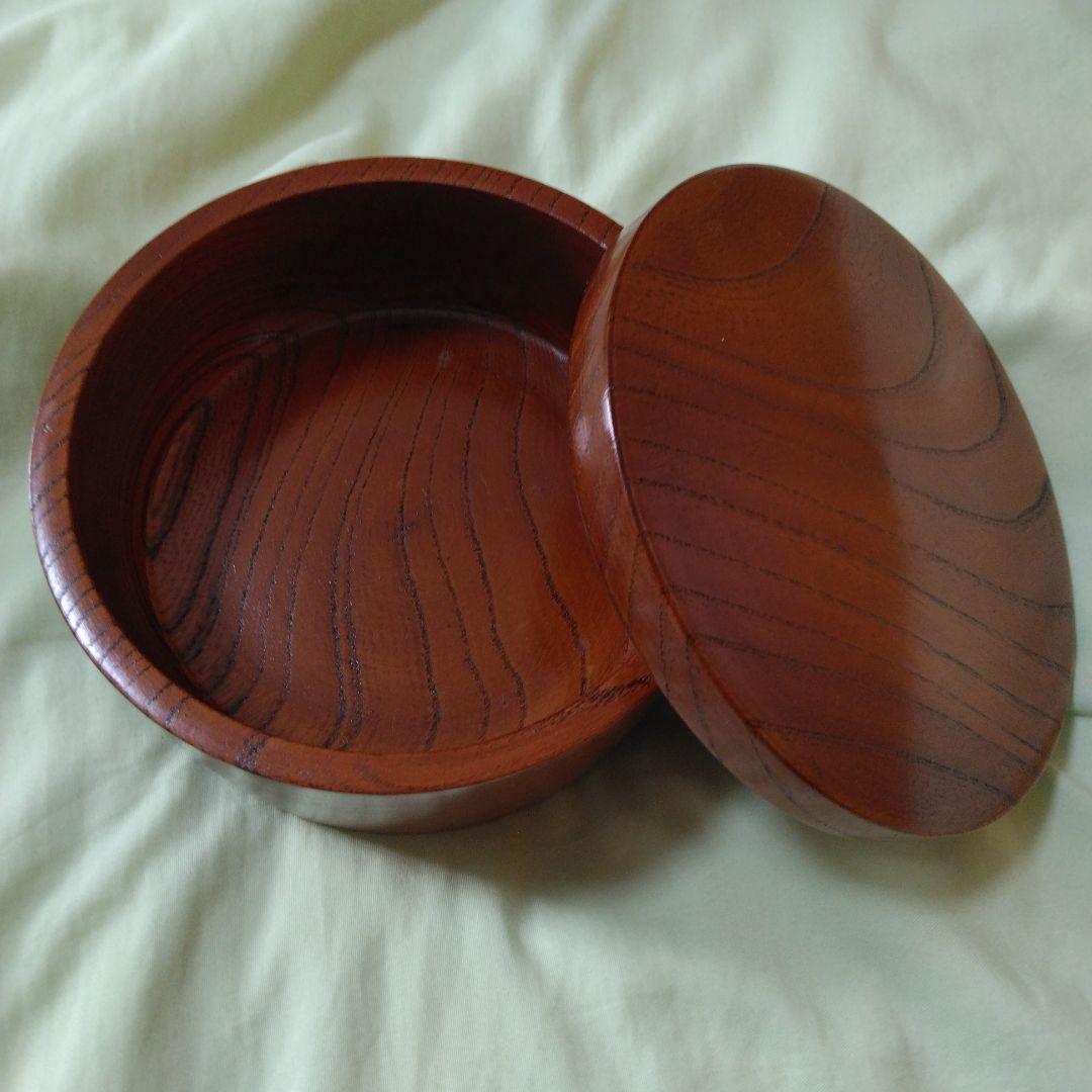 5個セット小田原漆器　欅（けやき）くりぬき　小型茶櫃