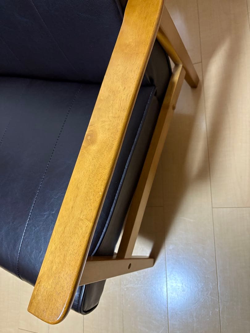 2人掛けソファ　ダークブラウン