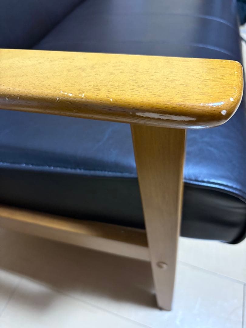 2人掛けソファ　ダークブラウン