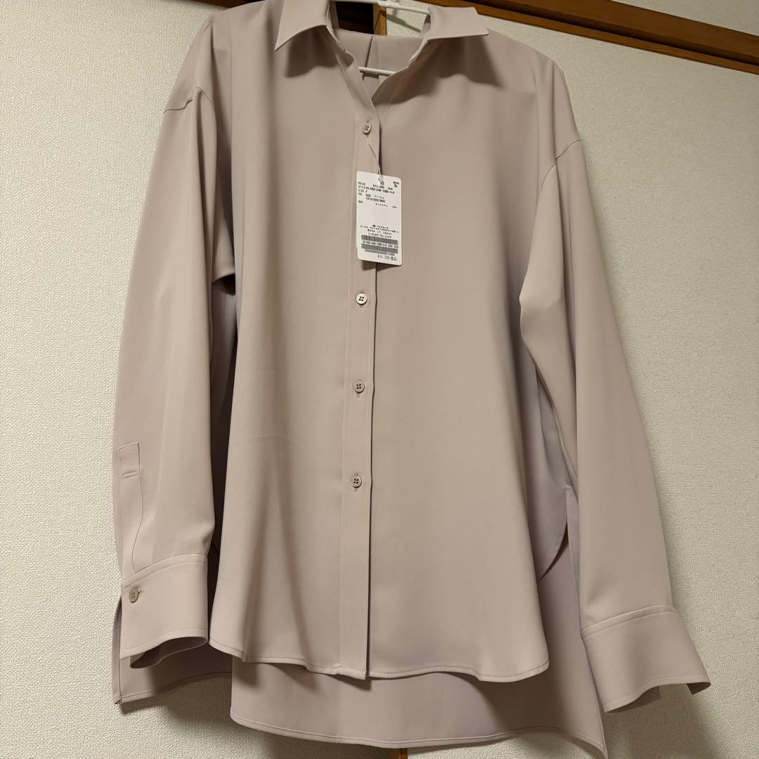 NOBLE シーズンカラープレーンシャツ ベージュ