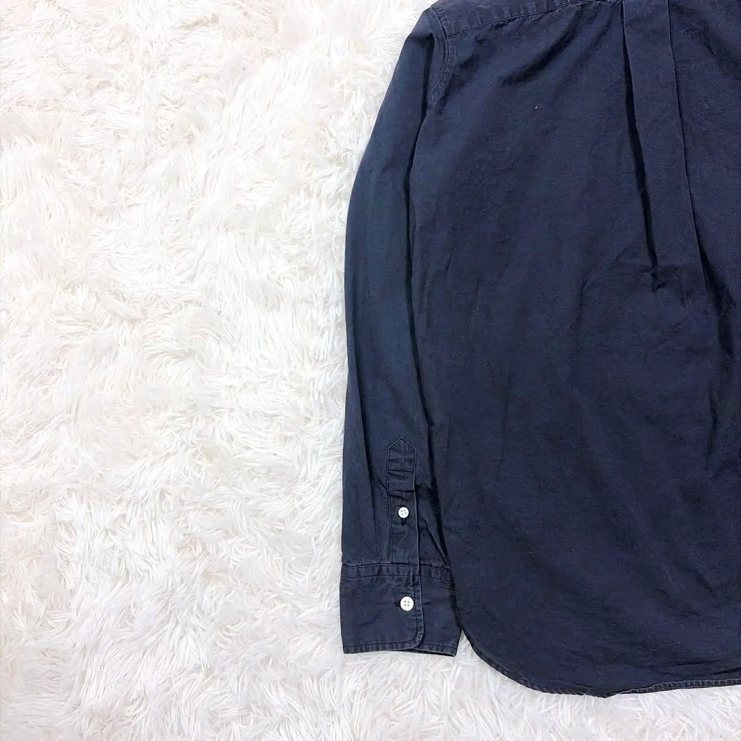 マディソンブルー　コットン　ハンプトンシャツ ロゴ刺繍　サイズ02 ネイビー