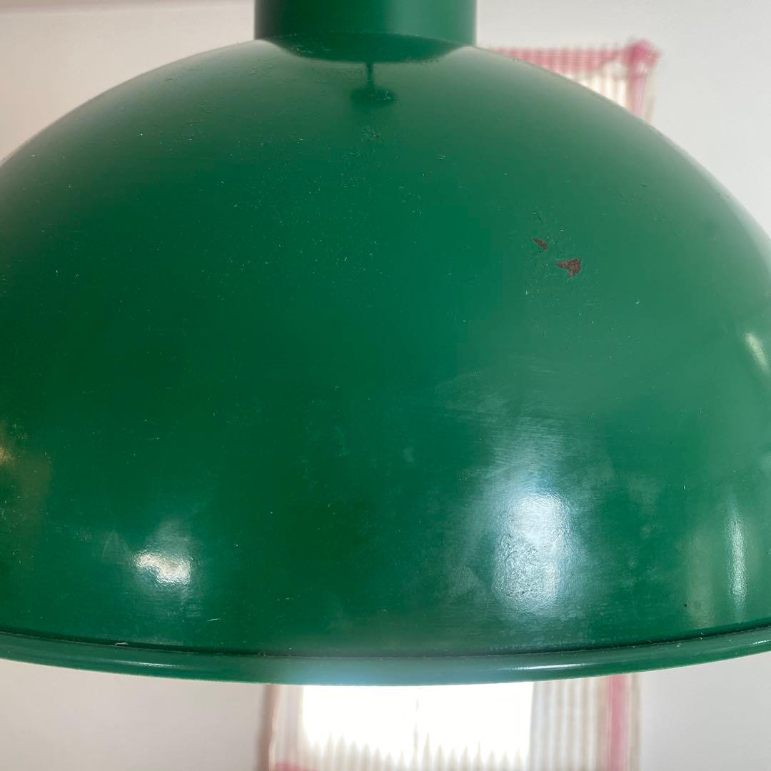 アンティーク　グリーンドーム型　ペンダントライト