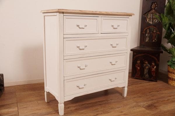 【新品】フレンチカントリー 5段チェスト シャビーシック アンティーク