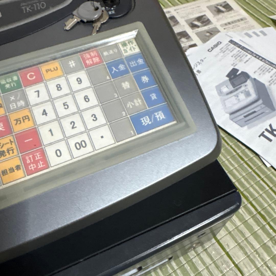 CASIO カシオ　TK-110 電子レジスター　レジ　店舗　電卓　レシート