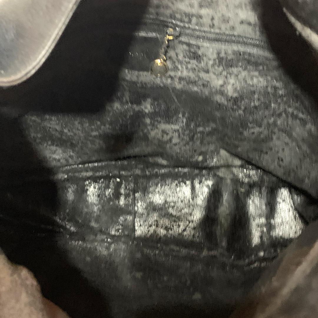 GUCCI グッチ バンブー ブラック レザー ショルダーバッグ