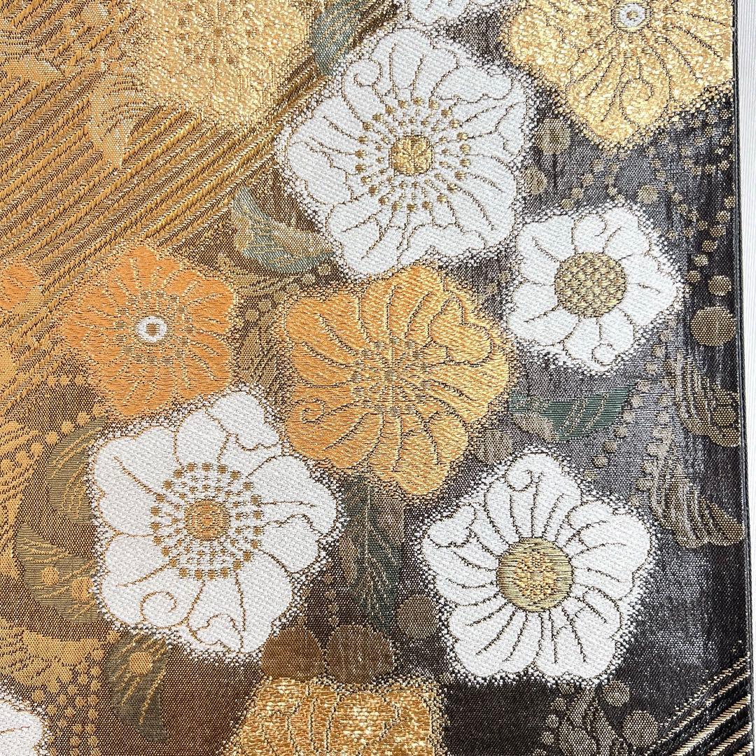 袋帯　振袖帯　辻ヶ花模様　金糸　着物　帯　011k