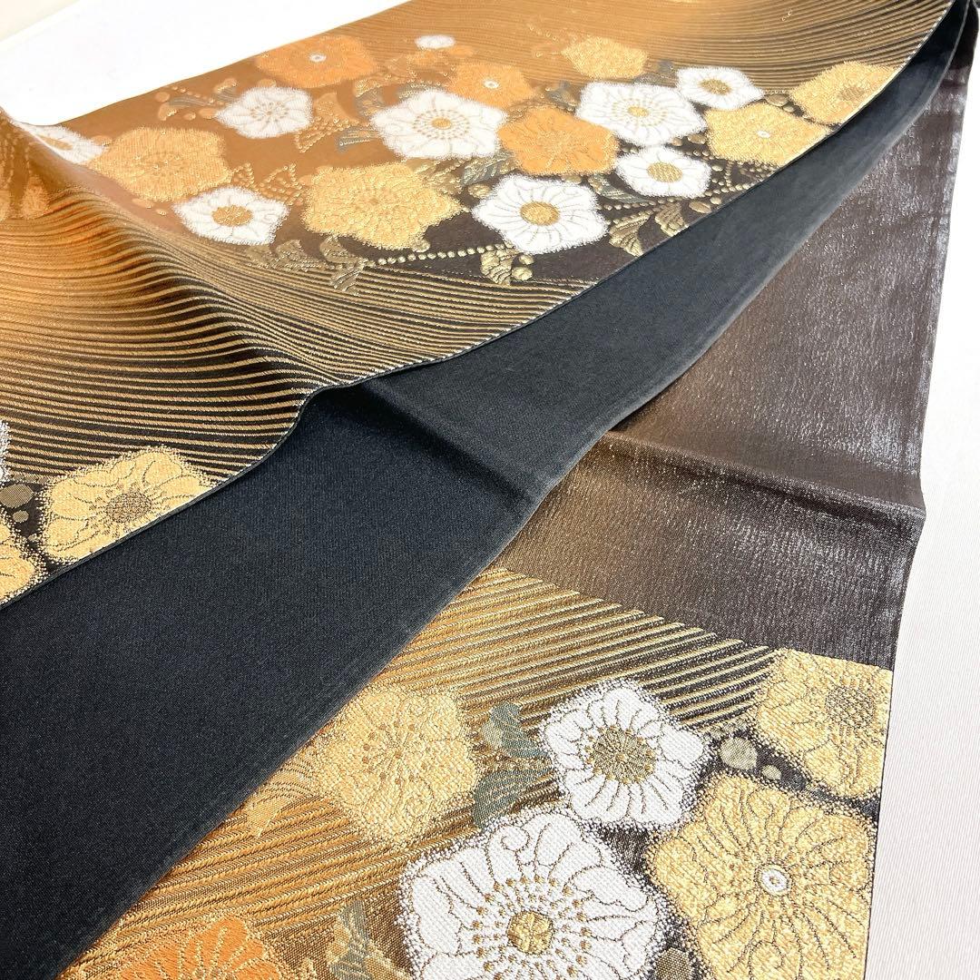 袋帯　振袖帯　辻ヶ花模様　金糸　着物　帯　011k