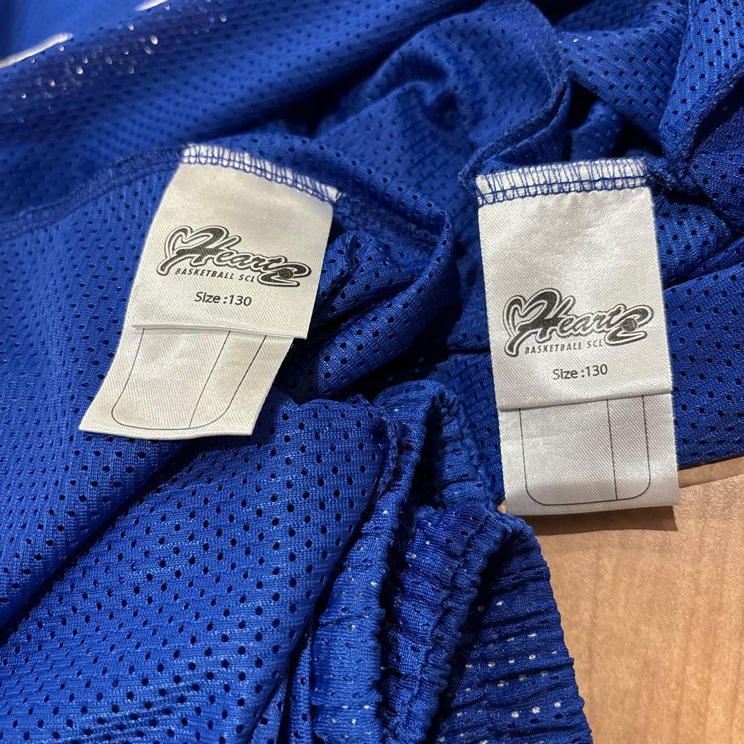 Heart バスケットボール ユニフォーム 青 130