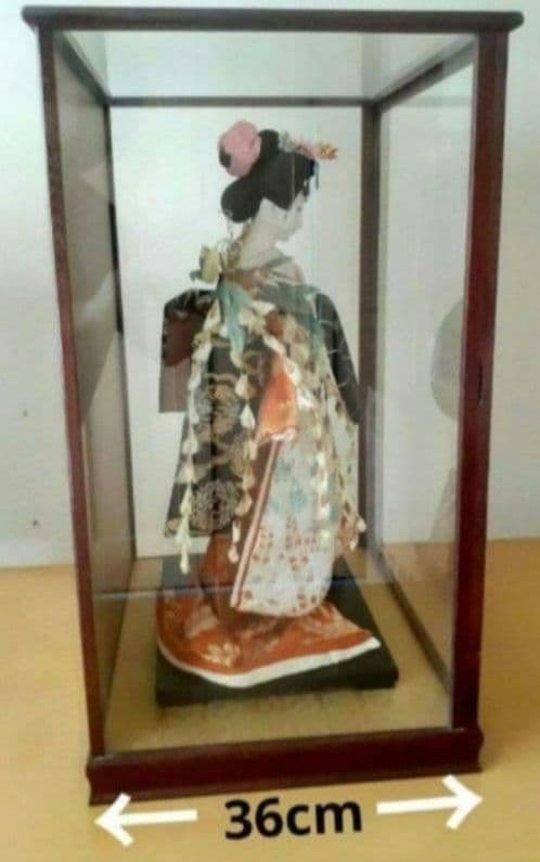 日本人形 藤娘 ガラスケース付き 昭和 アンティーク雑貨 インテリア 歌舞伎役者