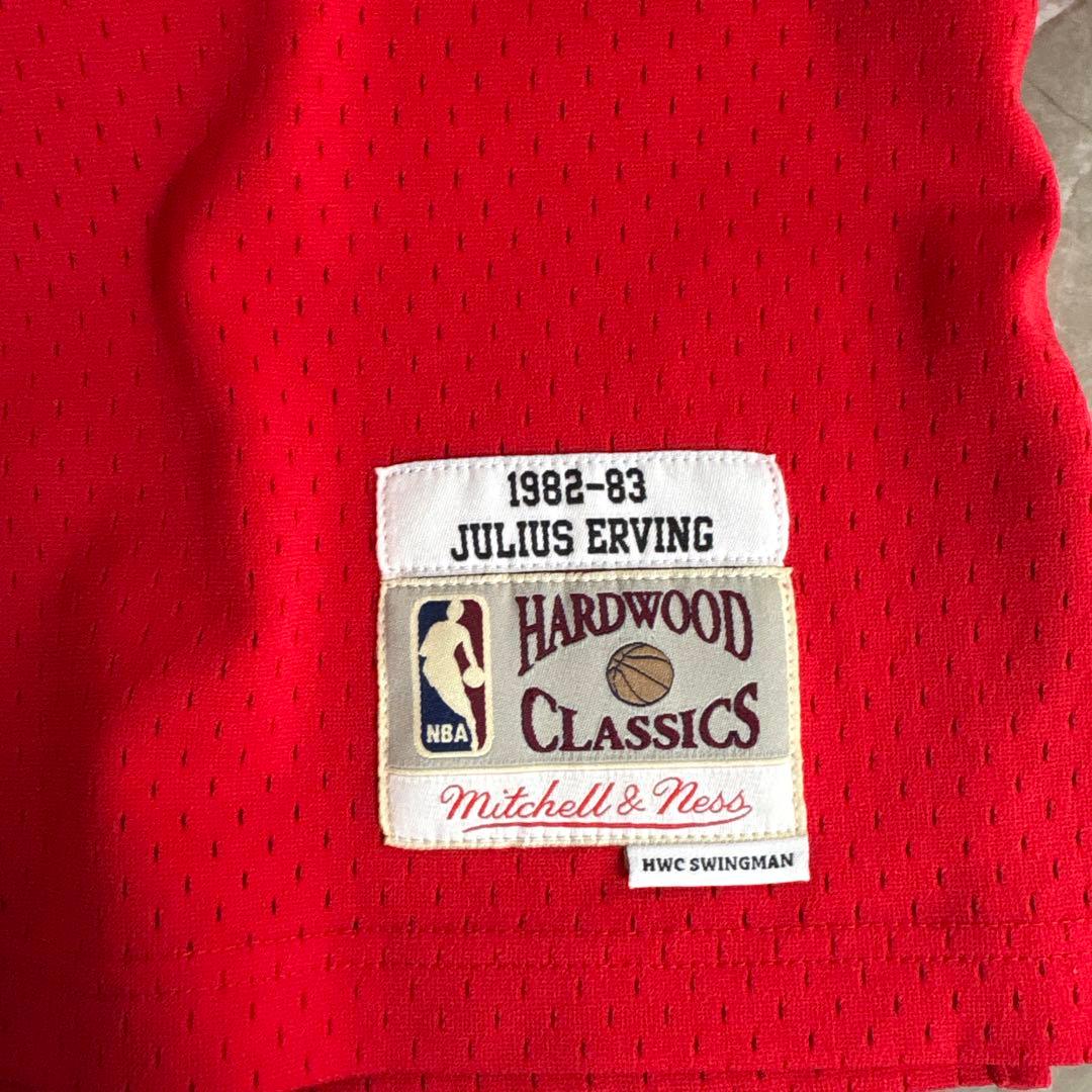 【新品】Mitchell & Ness ユニフォーム 6 ERVING レッド
