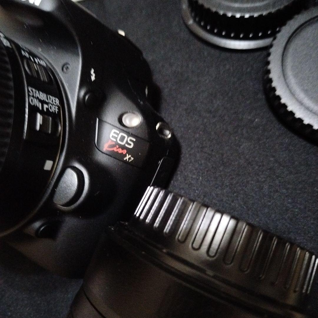 岡崎Canon EOS kissx7 一眼レフカメラ レンズ2本付き