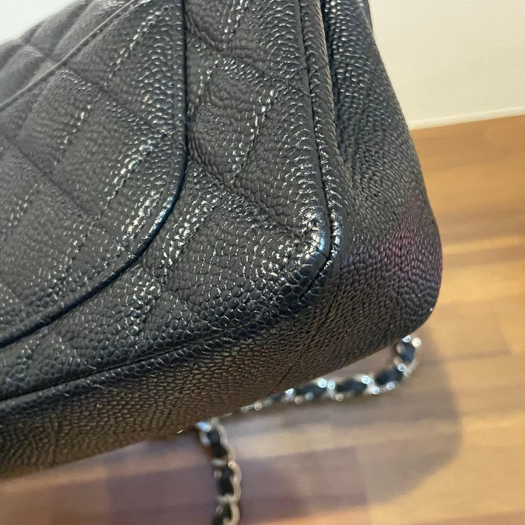 極美品　シャネル　マトラッセ　20 キャビアスキン　ショルダーバッグ　ブラック