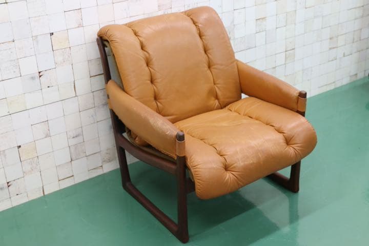 GMFT19B○北欧ヴィンテージ ラウンジチェア 1人掛けソファ シングルソフ