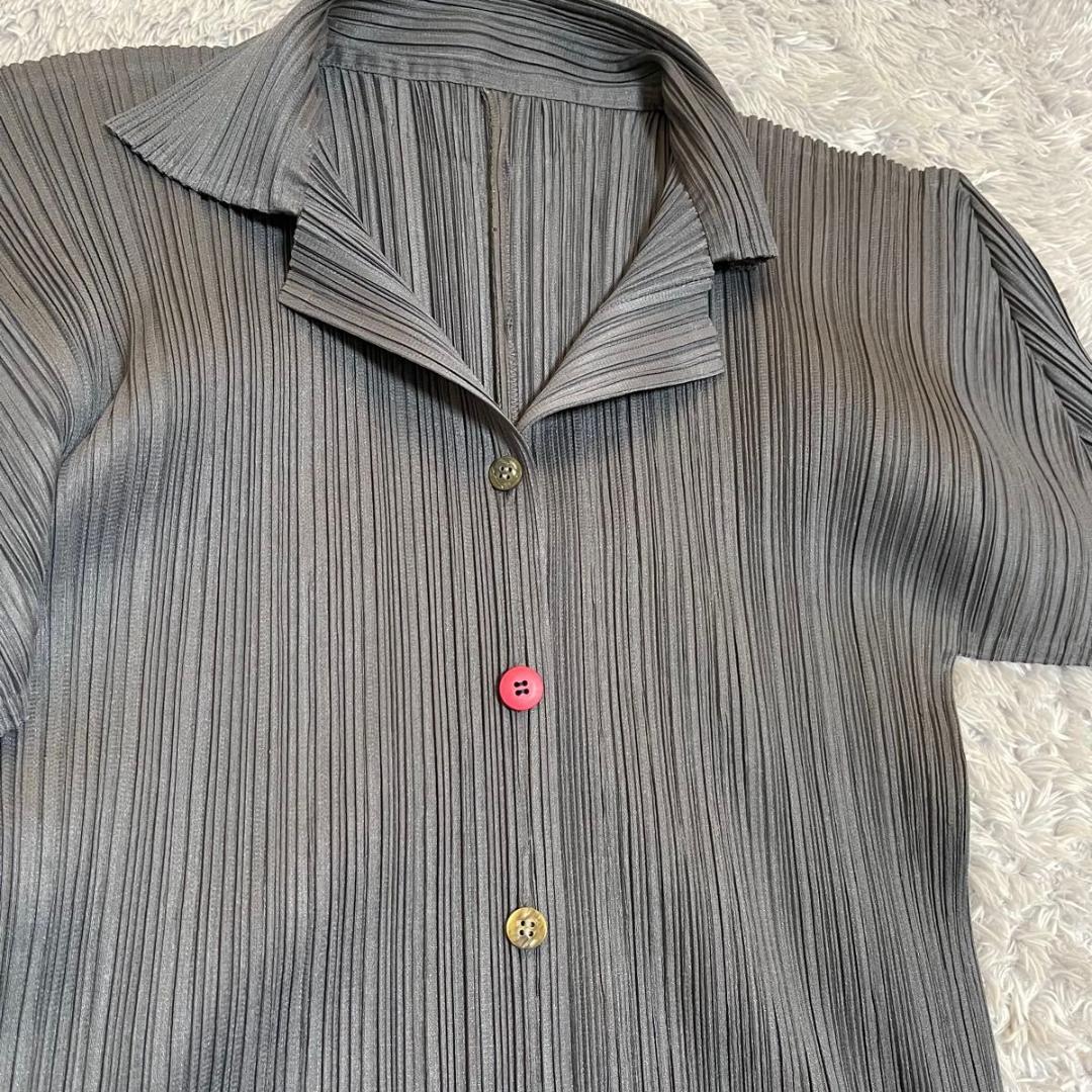 イッセイミヤケ PLEATS PLEASE 　チャコールグレー　日本製　3