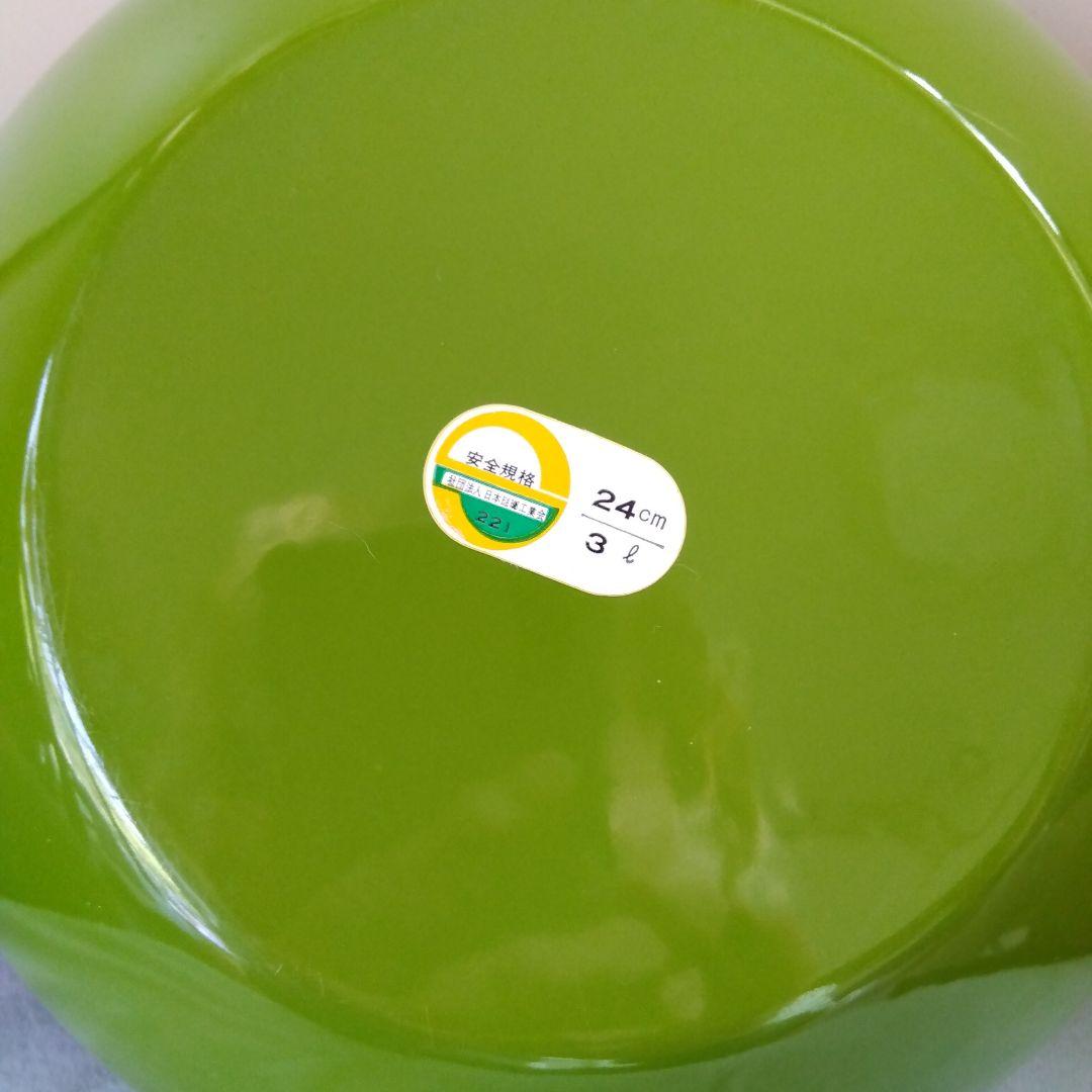 [新品.未使用品】昭和レトロ 　月兎印 琺瑯 カラフルボウル 3点