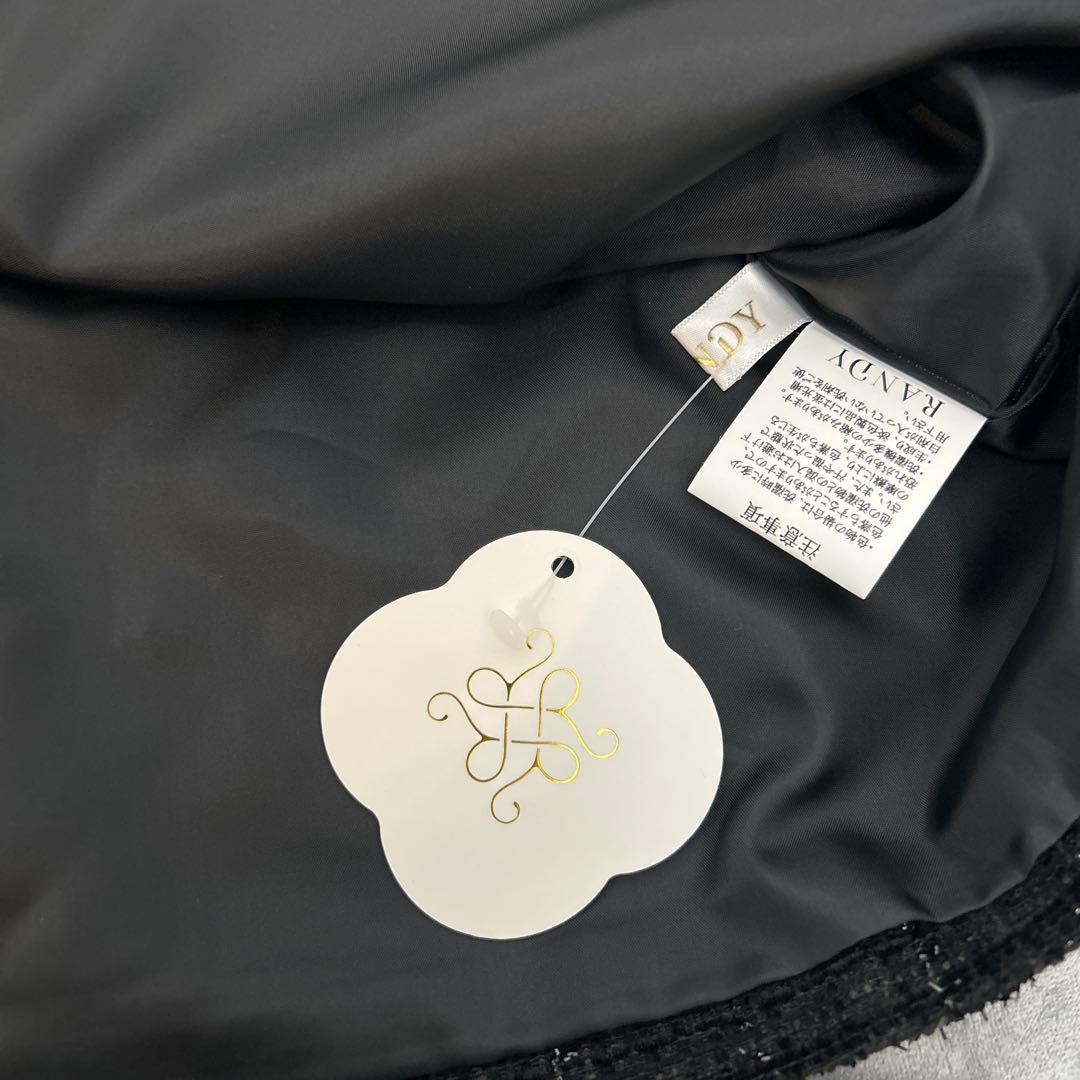 RANDY buckle tweed dress ジッパー付きミニワンピース