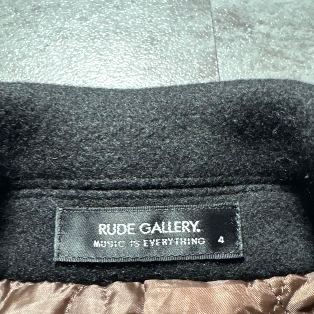 極美品　rude gallery ポケットレザーPコート　チバユウスケ ブラック