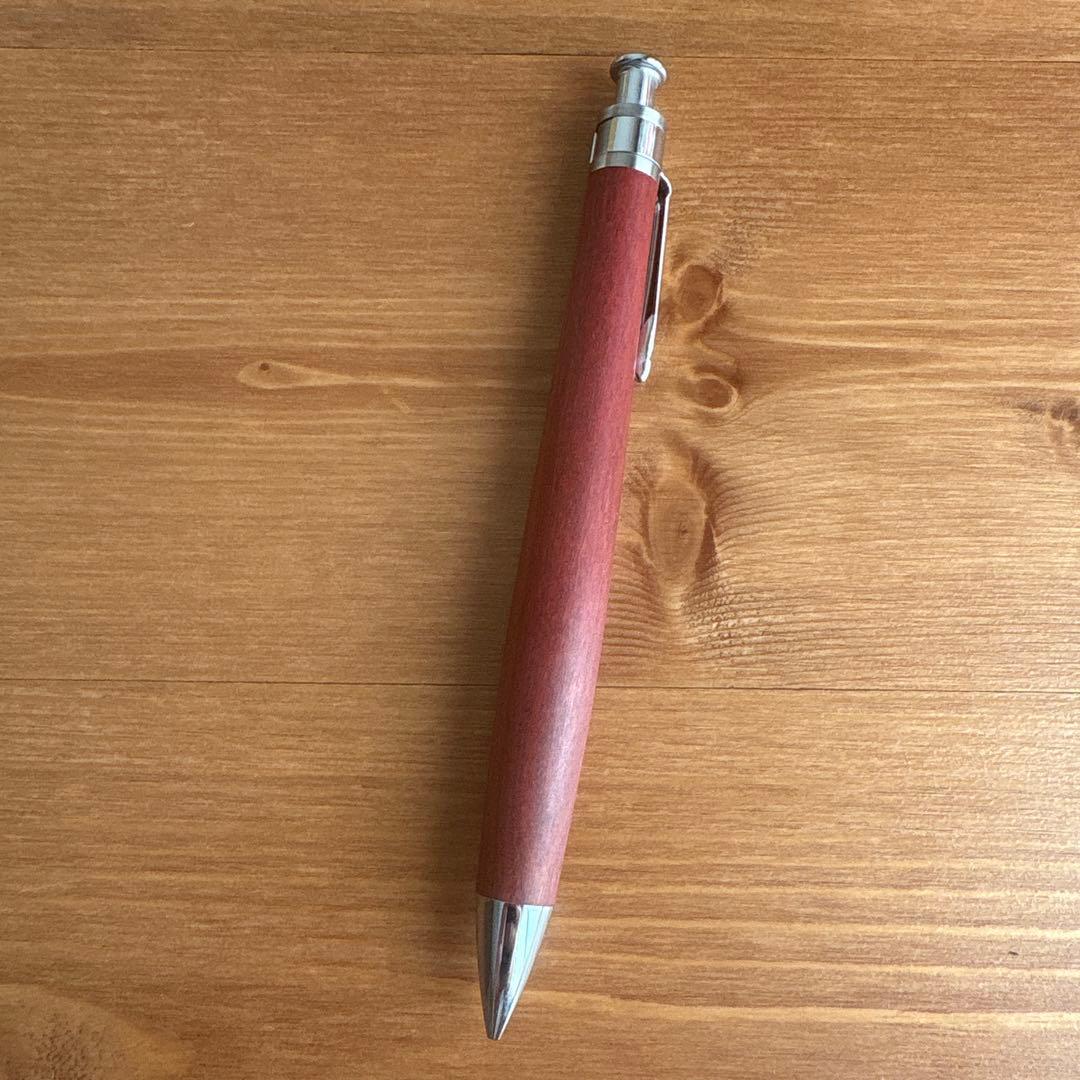 工房楔　木軸シャープペンピンクアイボリー