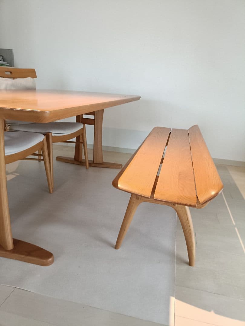 【引取限定】ダイニング3点セット　大塚家具　ナチュラル色