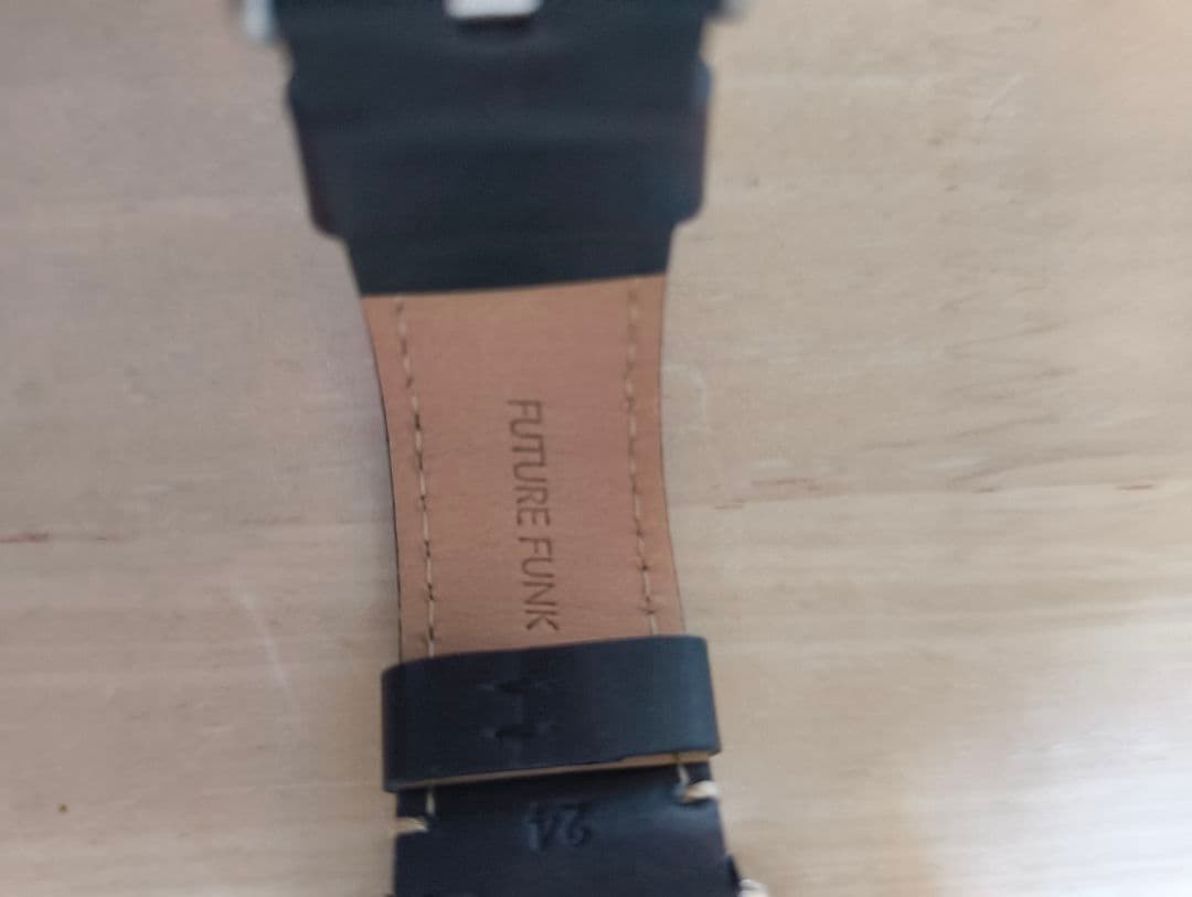 FUTUREFUNK FF106 腕時計 革ベルト シルバー×ネイビー