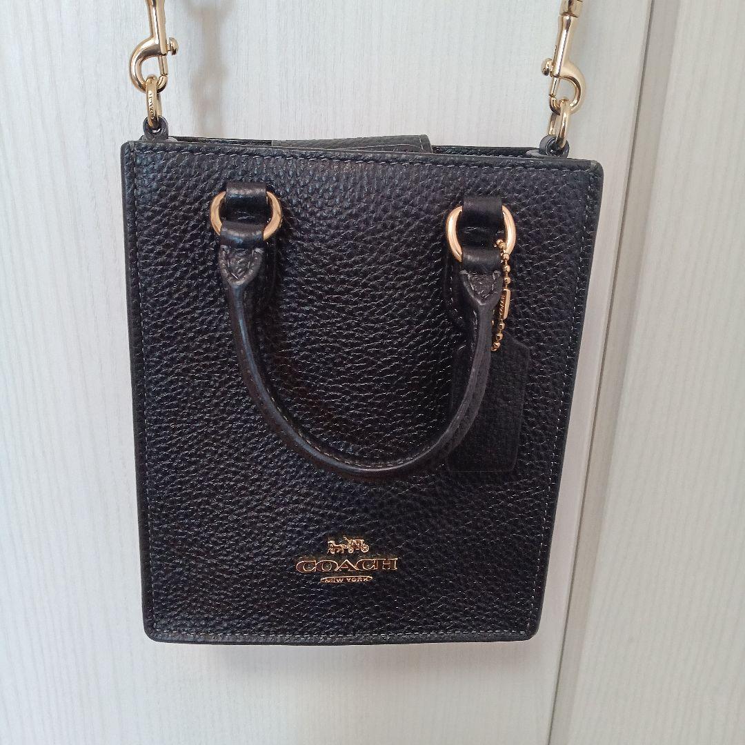 COACH 2wayショルダーバッグ ノース　サウス　ミニ　トート　ブラック