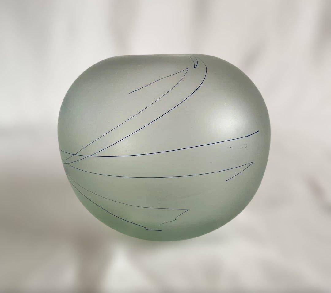 米原 眞司「ラインドローイング」②1990年代球体ガラス花瓶